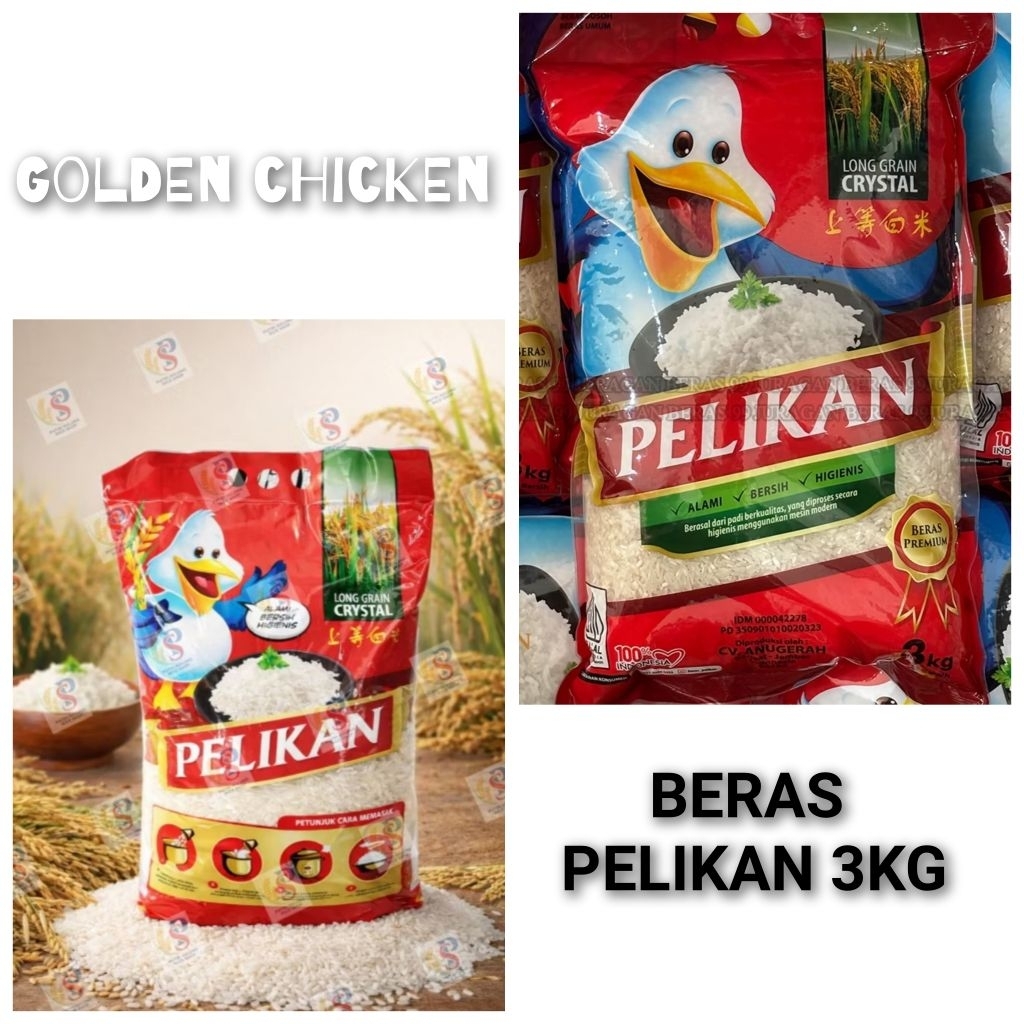 Beras pelikan 3kg