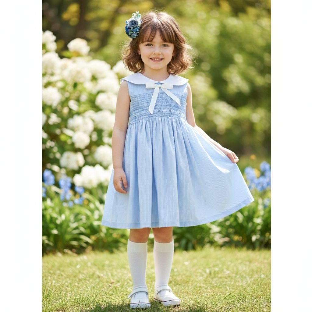 dress smocked anak