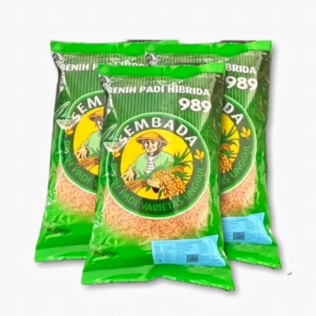 BENIH PADI UNGGUL & BERKUALITAS HIBRIDA SEMBADA 989 KEMASAN 1KG