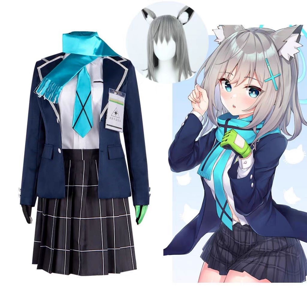 [PO] shiroko cosplay set anime Blue archive
