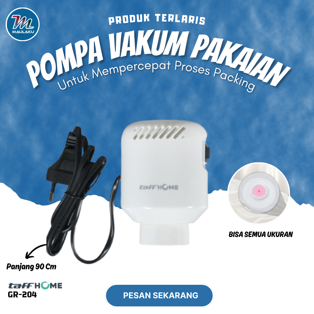 Pompa Vakum Elektrik Plastik Vakum Pakaian Baju EU Plug 55W