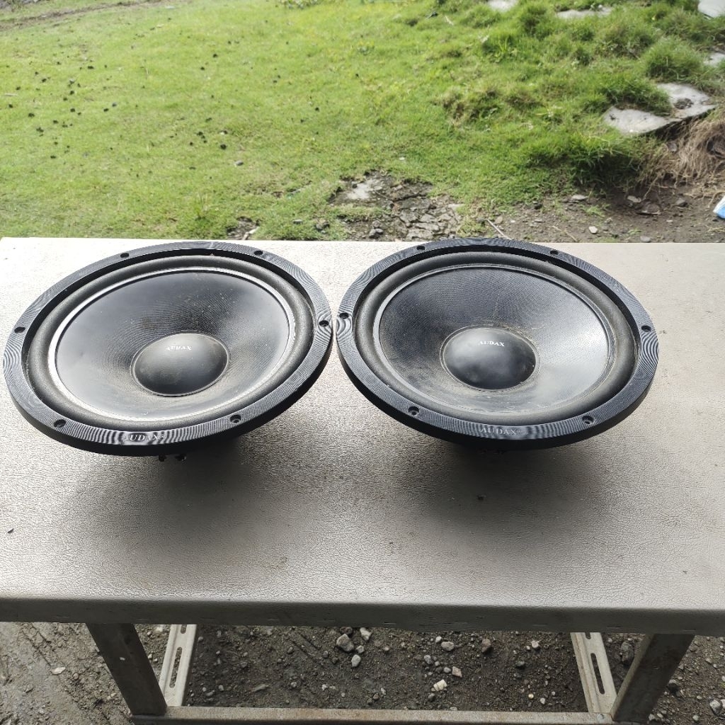 Sepasang Speaker woofer Audax 12 inchi
