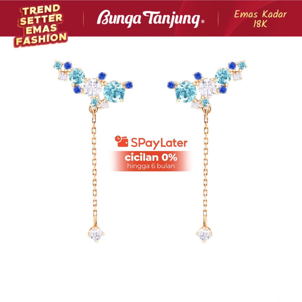 ANTING FROZEN SERIES - SDW GOLD - EMAS 18K - BUNGA TANJUNG GOLD