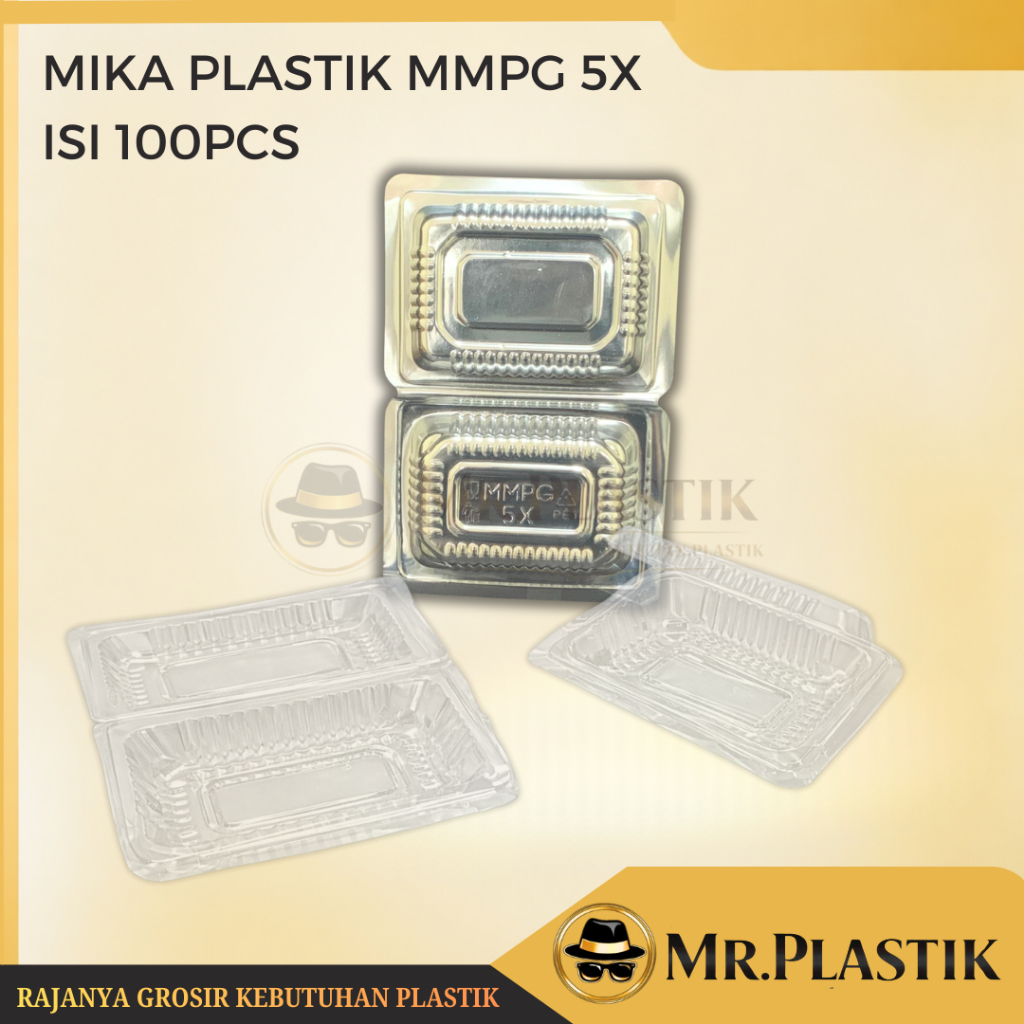 Mika Plastik MMPG 5x Mika Kue Makanan Uk 5X @100pcs