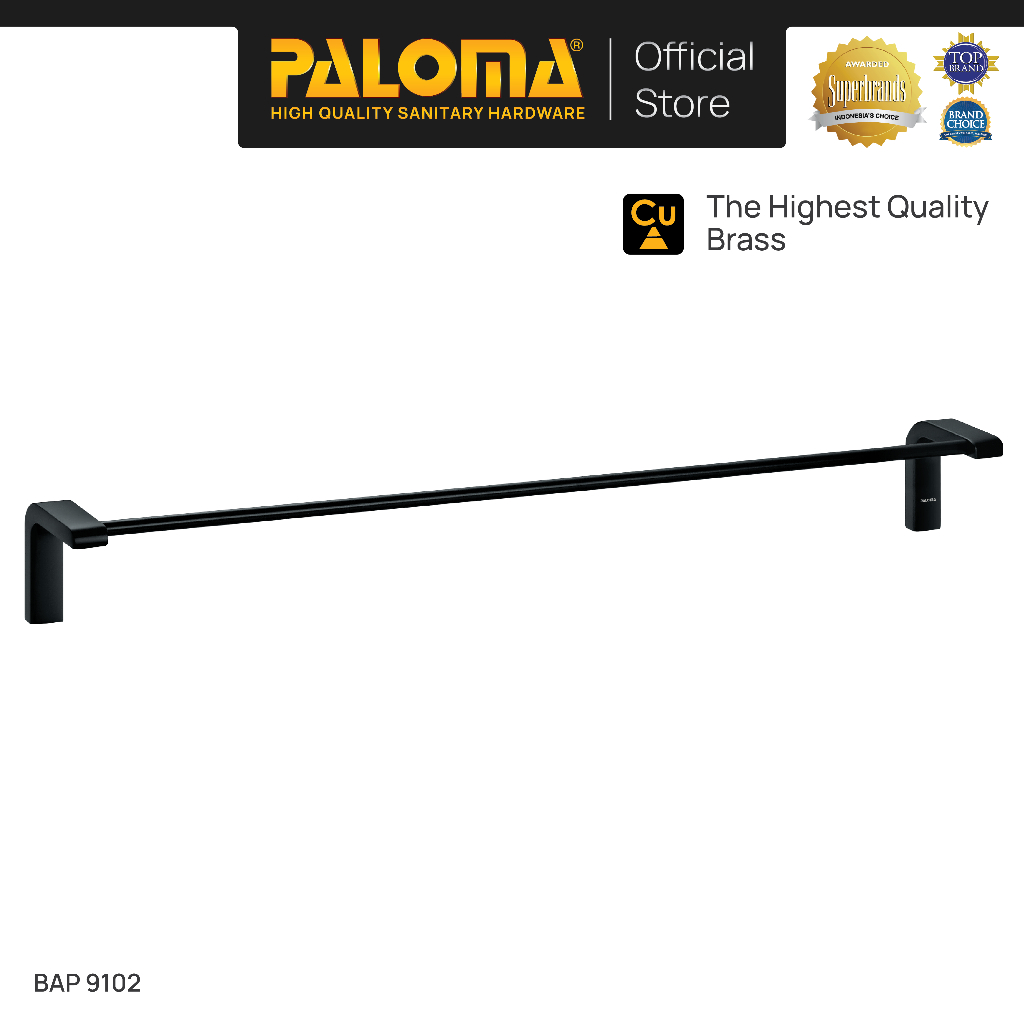 PALOMA BAP 9102 Rak Handuk Baju Gantungan Hanger Wall Dinding Kamar Mandi Brass Kuningan Stainless S