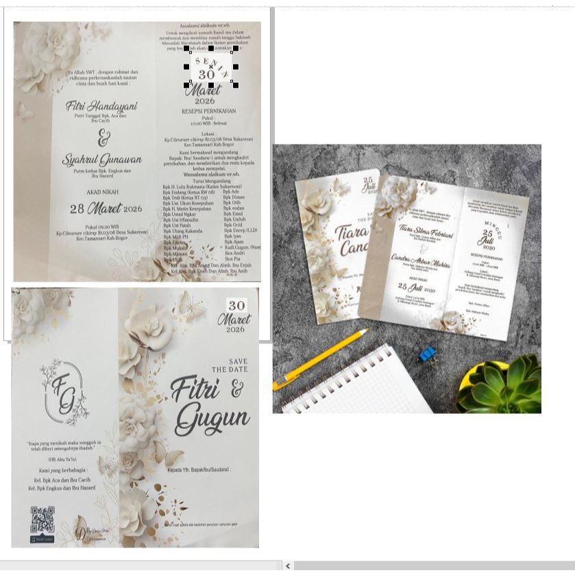 (COD)Stiker Salah Cetak Untuk Undangan