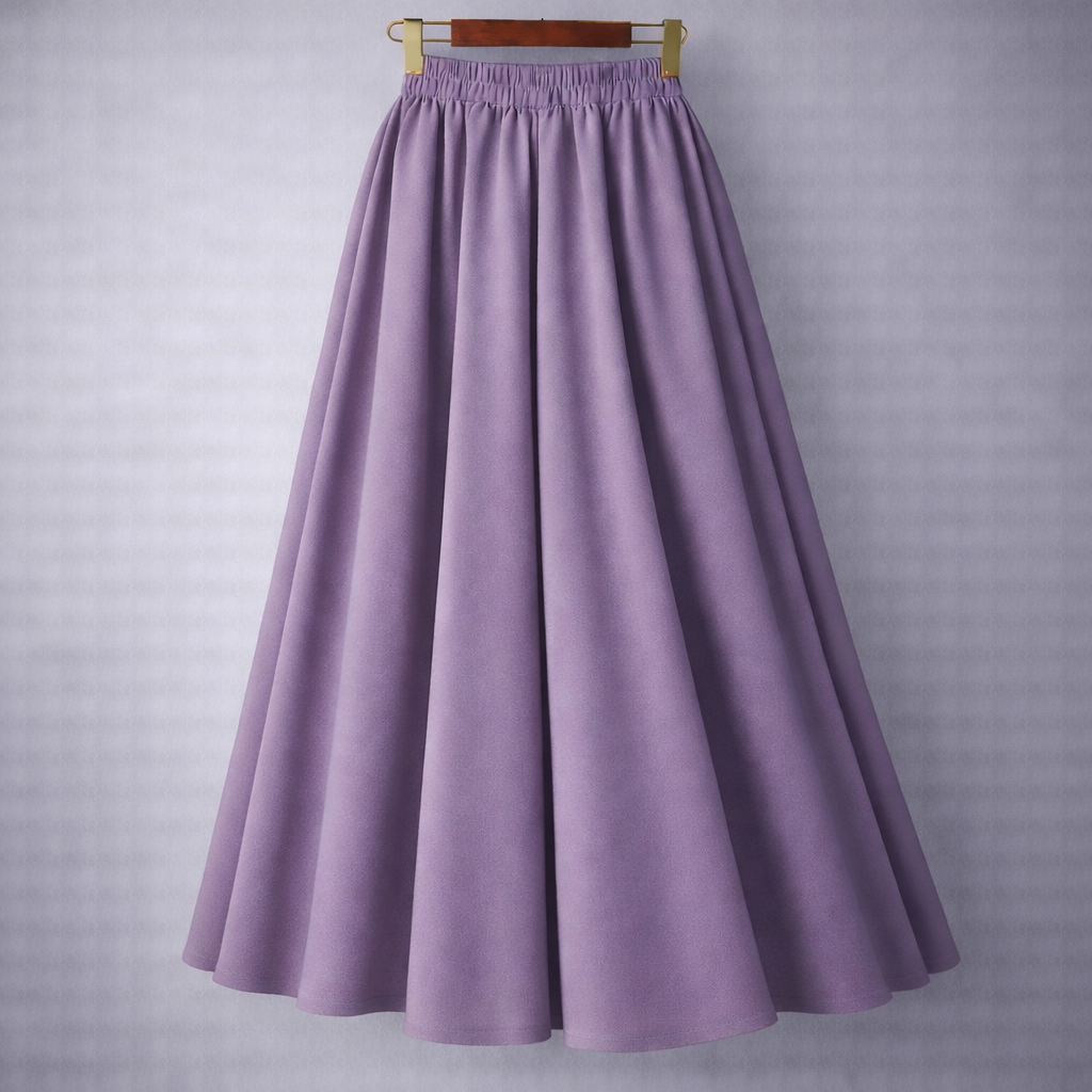 Rok Panjang Wanita WOLFIS Polos Premium Ada Saku Kantong Lebar Payung Flowy Jumbo Bahan Tebal Formal Kerja Kuliah Casual Muslimah by KaRINA