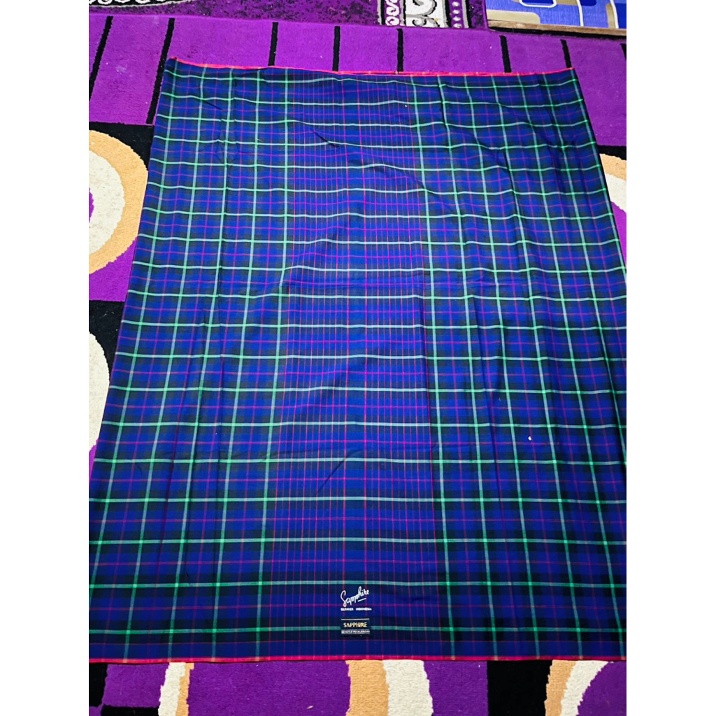 sarung jadul sapphire ungu preloved