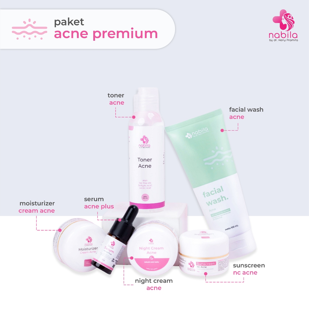 NABILA - PREMIUM ACNE PACKAGE | PAKET JERAWAT PREMIUM | NABILA SKINCARE | SKINCARE PURWODADI | NABIL