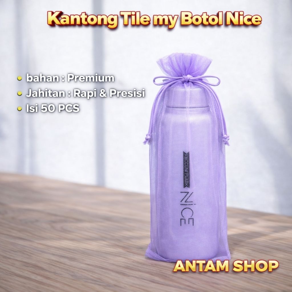 Kantong Tile Souvenir Ukuran 10 x 24 Cm Kantong Kemasan Souvenir Botol 400ml