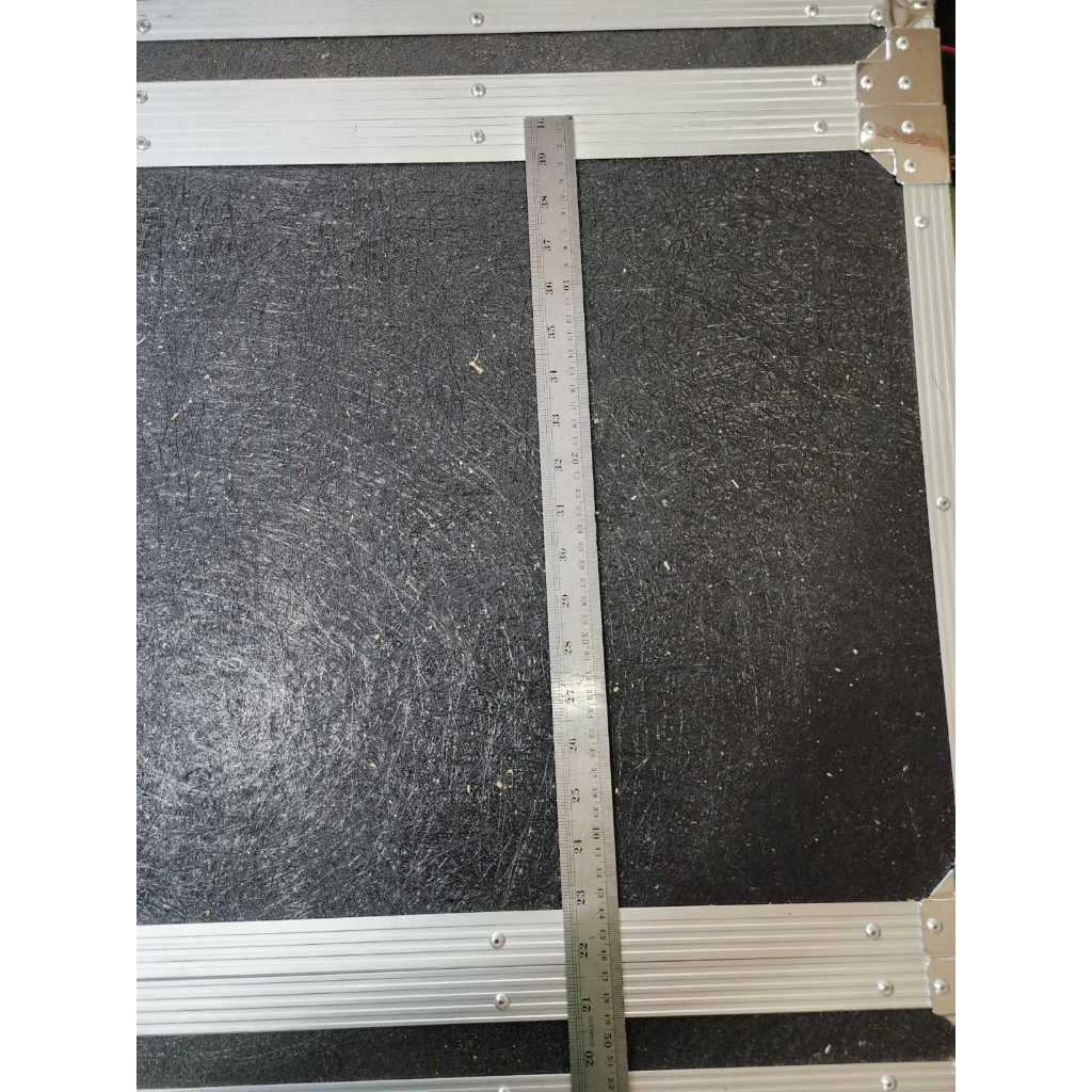 Box Hardcase / Flightcase rack sound 12U lapisan serat Fiberglass HITAM – Kokoh tahan benturan dan ringan