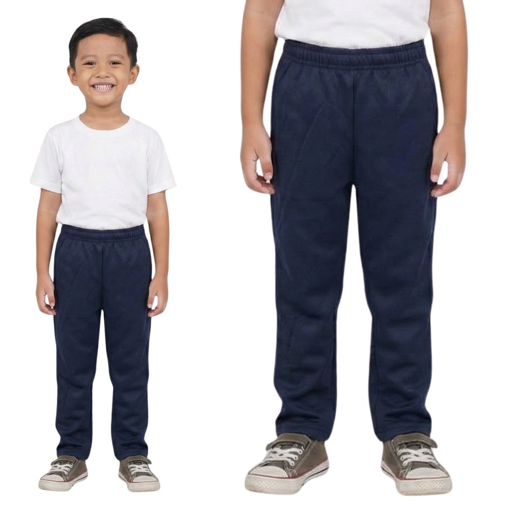 Celana Panjang Training Anak - Celana Jogger Anak - Celana Panjang Olahraga Anak Polos Navy - Brande