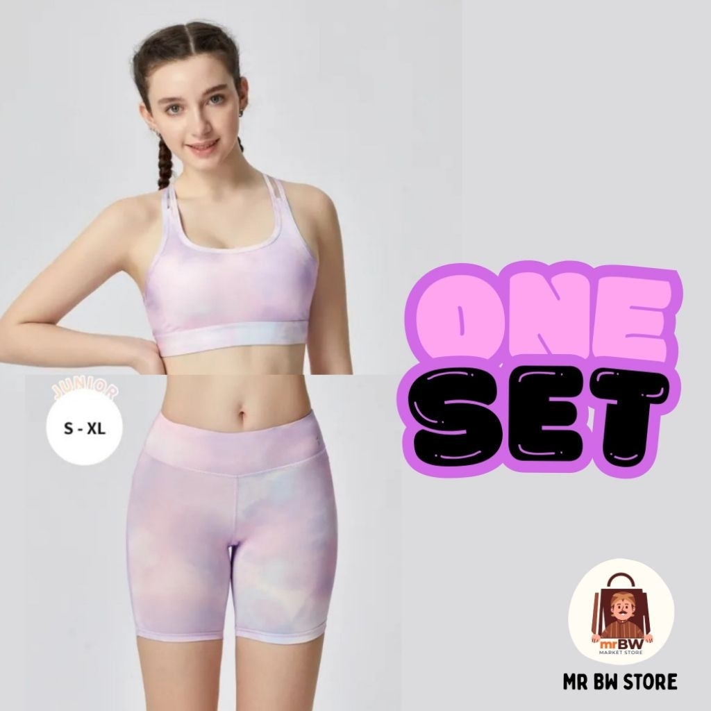 ENERGIZED JUNIOR ORIGINAL SET BRA AND SHORT.. SPORT BRA SET ANAK.. SPORT BRA DAN CELANA ANAK..