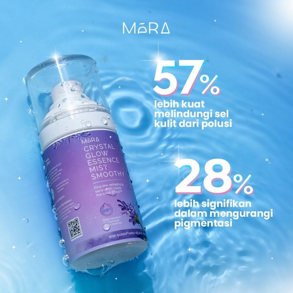 Mera Crystal Glow Essence Mist Smoothy Pencerah Pemutih dan Penyegar Kulit Wajah