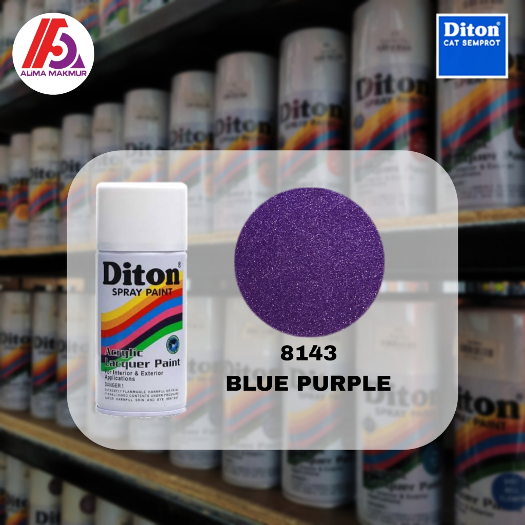 Diton Acrylic 8143 Blue Purple 300cc / Pilok Diton Blue Purple / Pilok Ungu Metalik / Pilox Metalik 