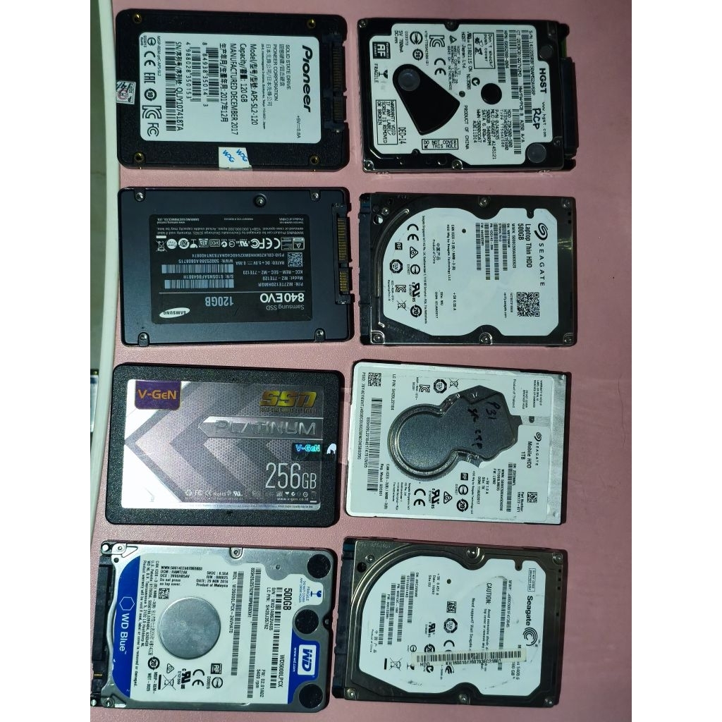 HDD & SSD SATA, NVME Second & New
