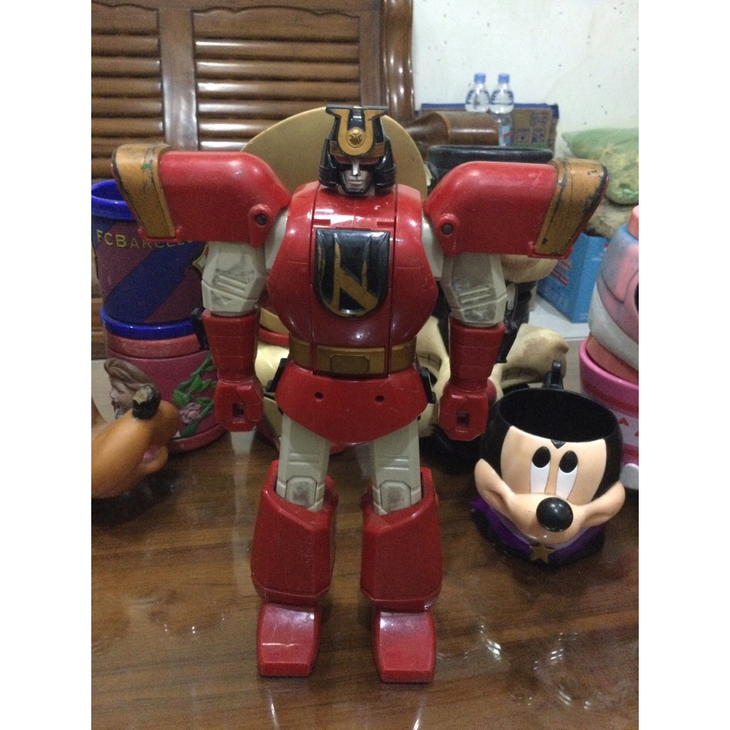 ninjor megazord bandai minus klip kaki kiri ada bekas lem kondisi sesuai foto