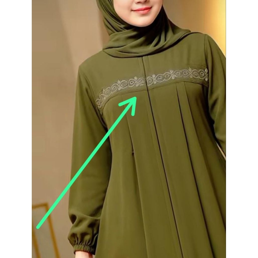 baju gamis wanita bahan crinkle