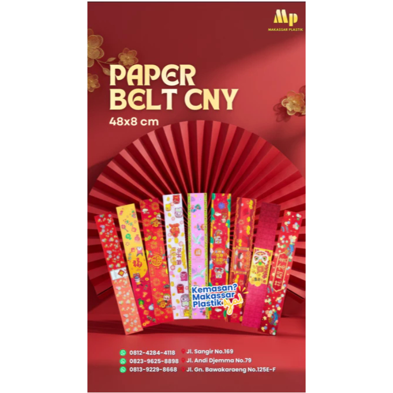 PAPER BELT CNY / PAPER BELT IMLEK / PAPER BELT DOS @50 LBR