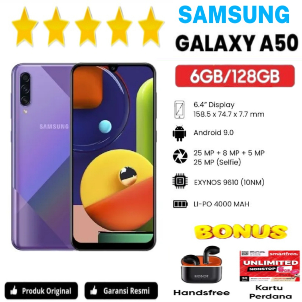 HP SAMSUNG A50s 6GB/128GB ORIGINAL DAN EXTRA BONUS