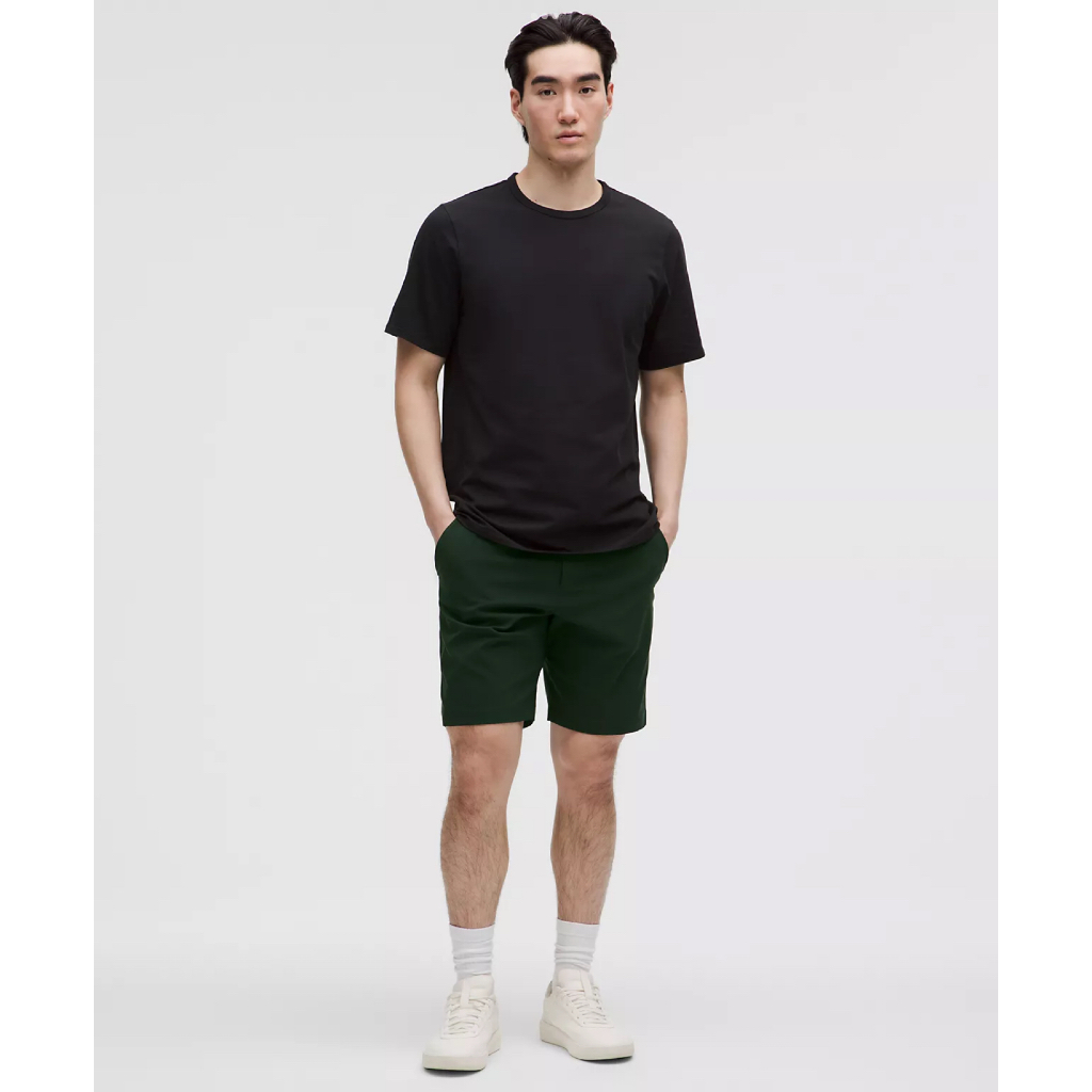 Celana Pendek Lululemon Men ABC Classic Short 9 Wovenair Pants Golf Sport Rainforest Green