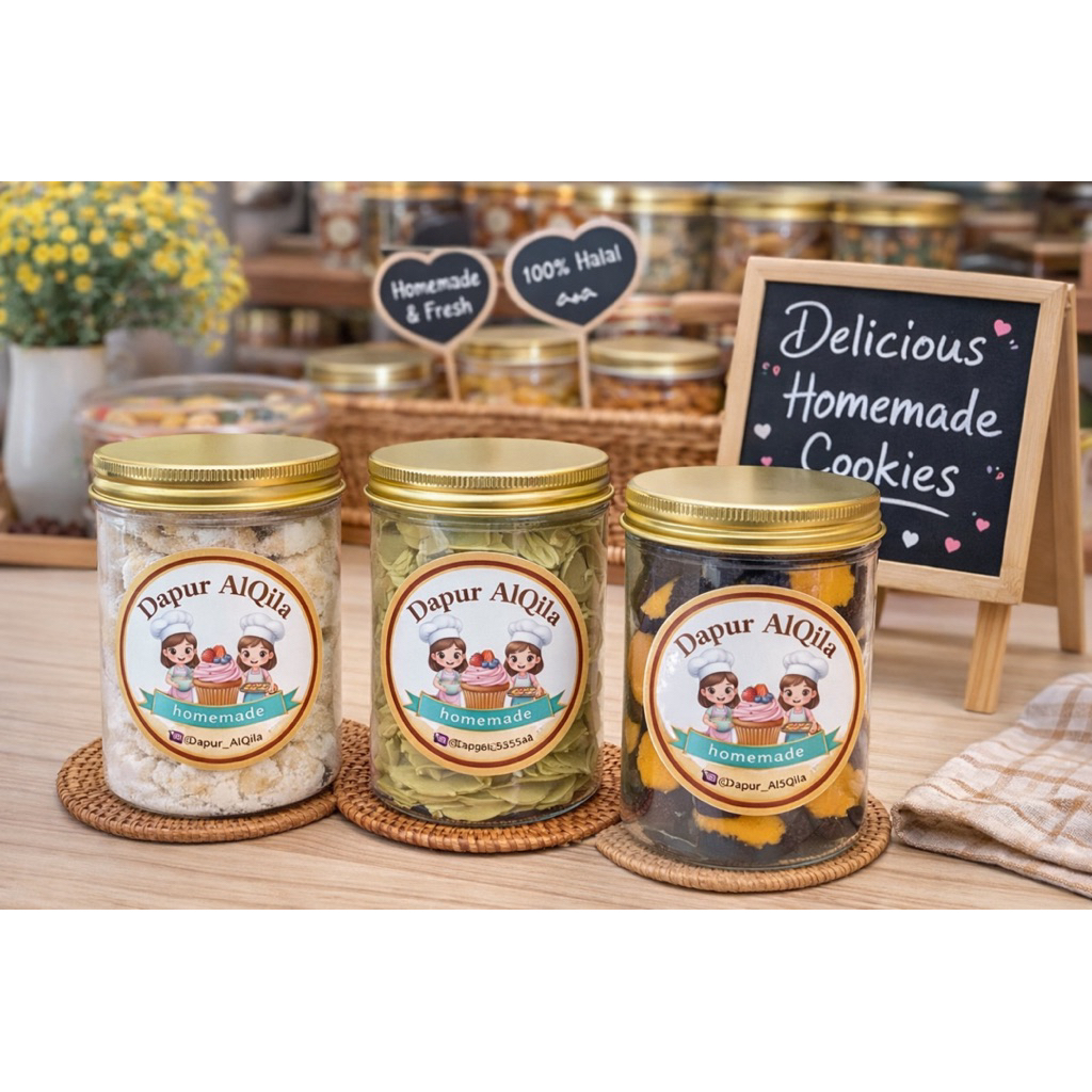 kue kering/ KUKER PREMIUM nastar, putri salju, coklat stick, almond crispy matcha