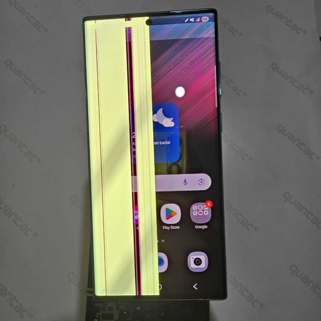 LCD SAMSUNG S22 ULTRA BONUS FRAME HIJAU MINUS