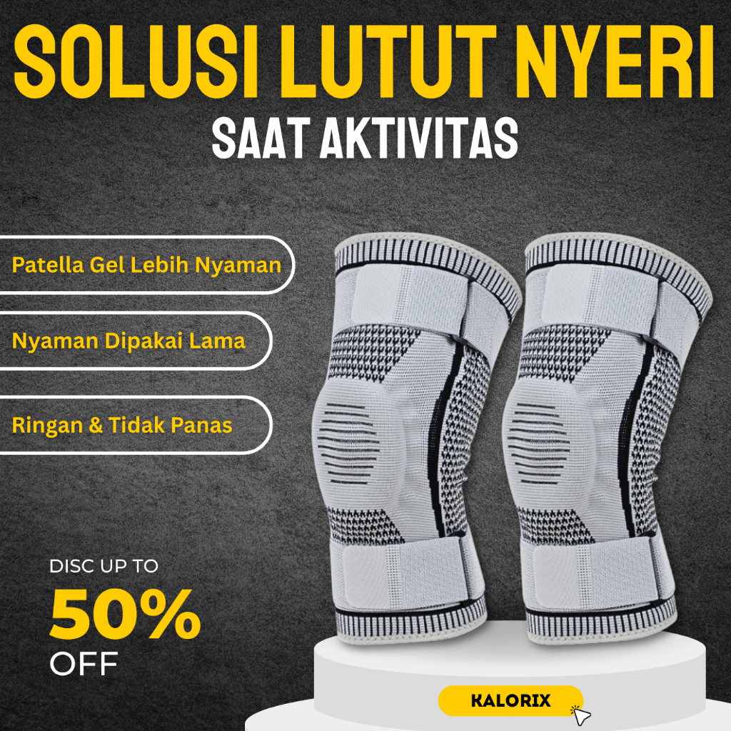Deker Lutut Terapi Nyeri Lutut Lansia Knee Brace Patella Gel Stabilizer Spring Medis Anti Nyeri dan 
