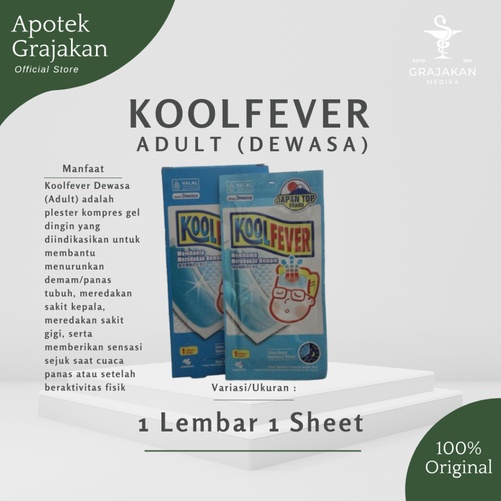 Kool Fever DEWASA Plester Kompres Dingin untuk Penurun Demam
