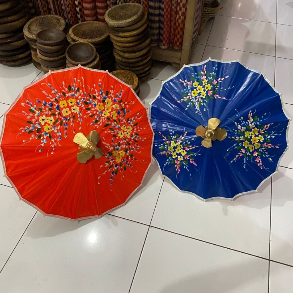 Payung geulis bahan kain payung hias seni tari
