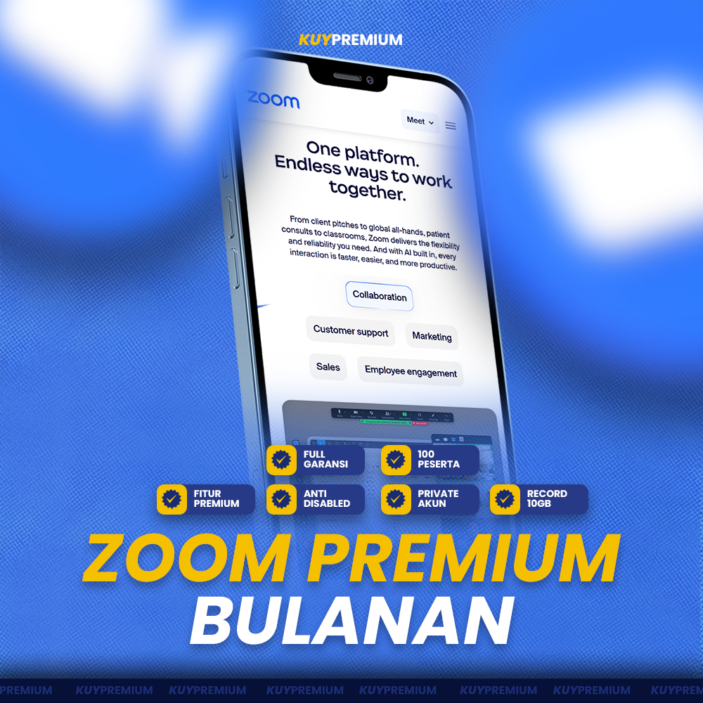 Zoom Pro Harian Mingguan Bulanan 100 Peserta