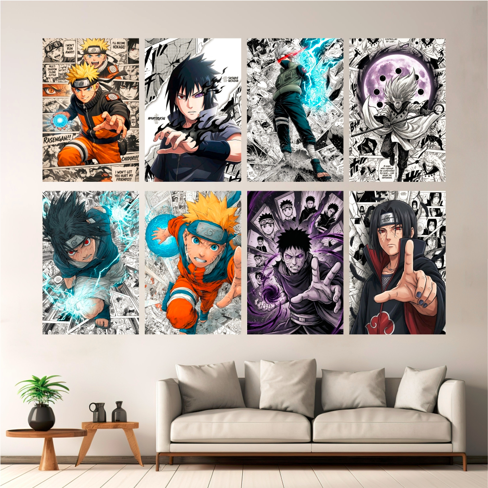 Hiasan Dinding Anime Naruto Manga Art | Poster Kayu Anime Naruto Manga