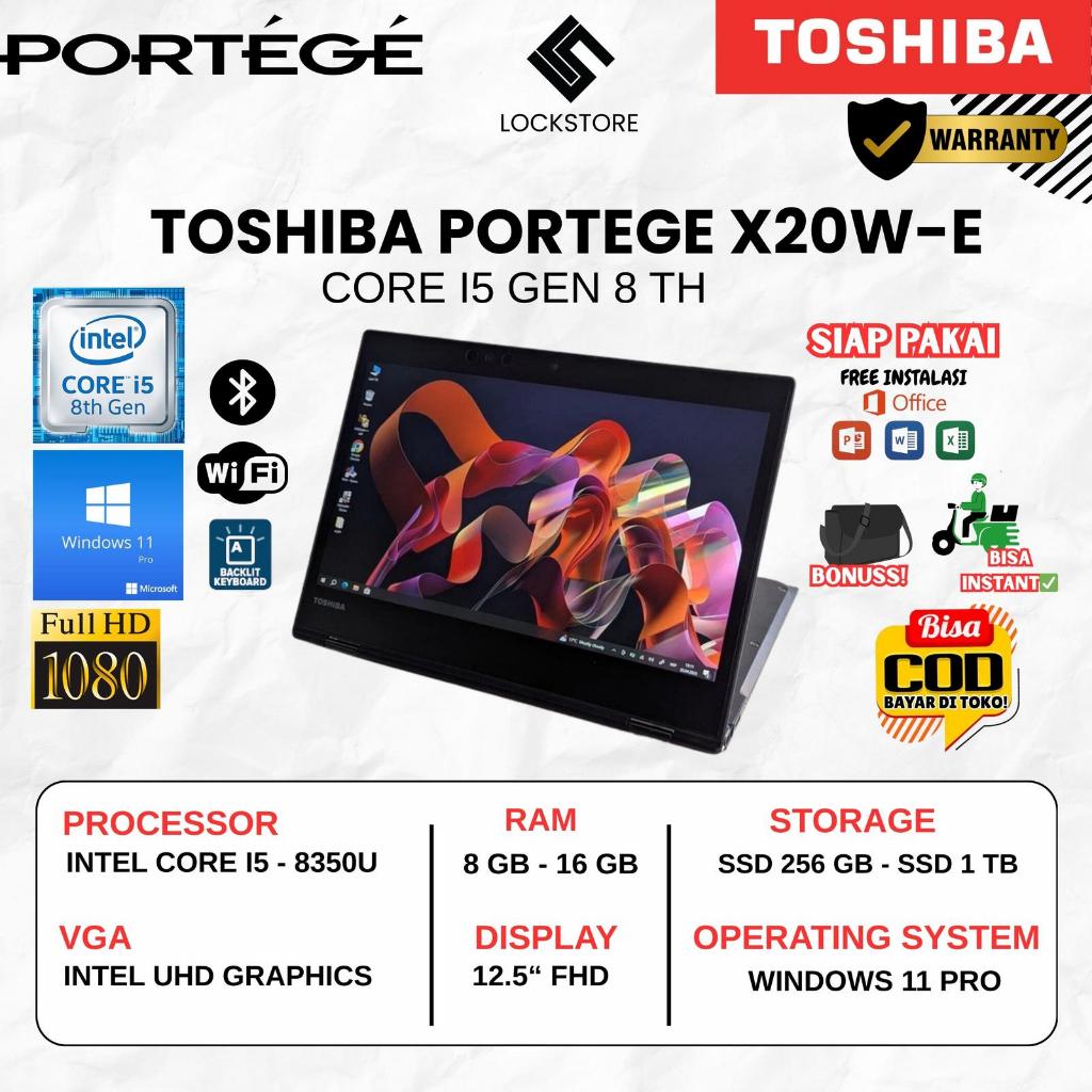 Toshiba Portege X20W Core i5 Gen 8 | RAM 16GB/8GB | SSD 256GB | 12 Inch | TOUCHSCREEN | Windows 11 P