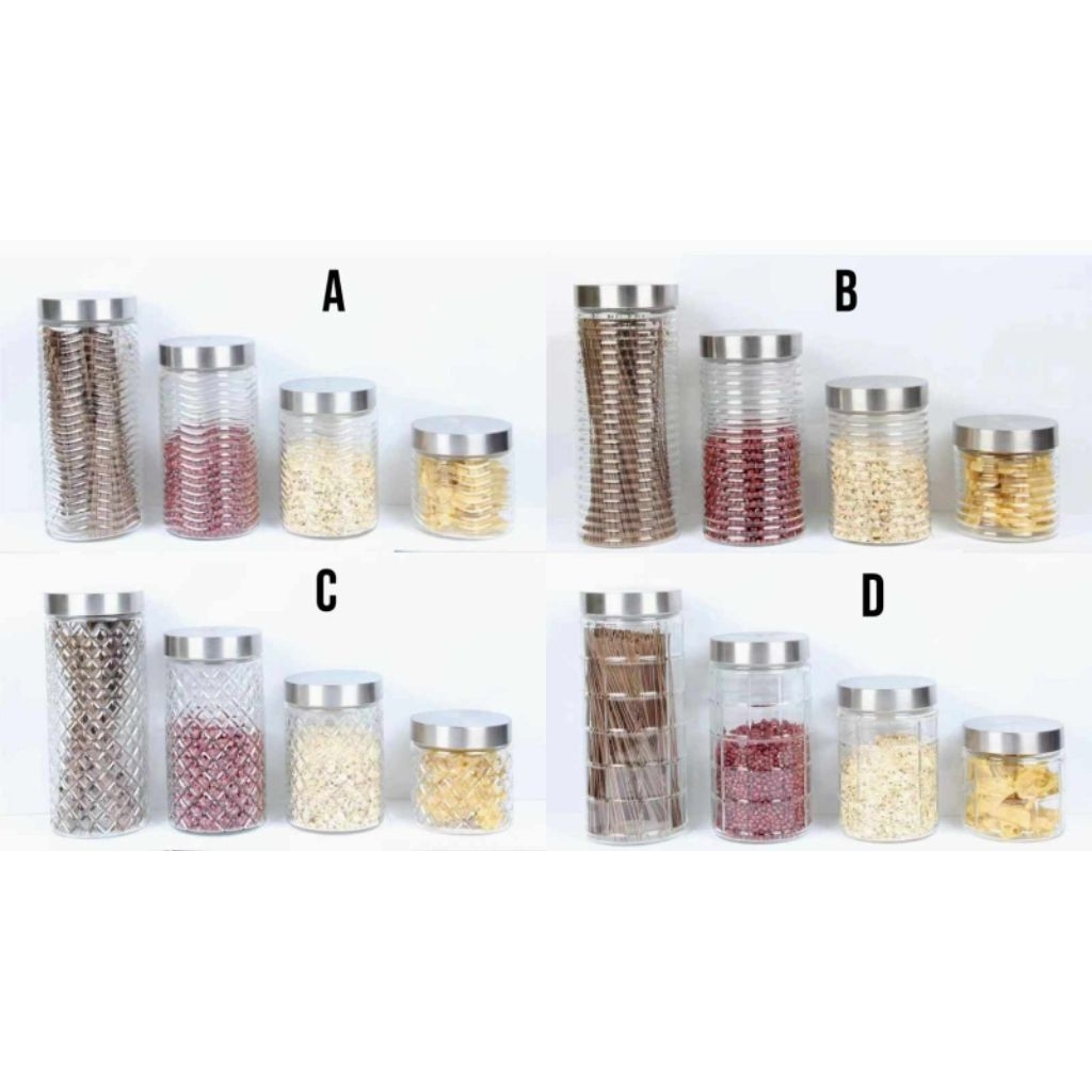 Toples set tempat penyimpanan kue kaca set