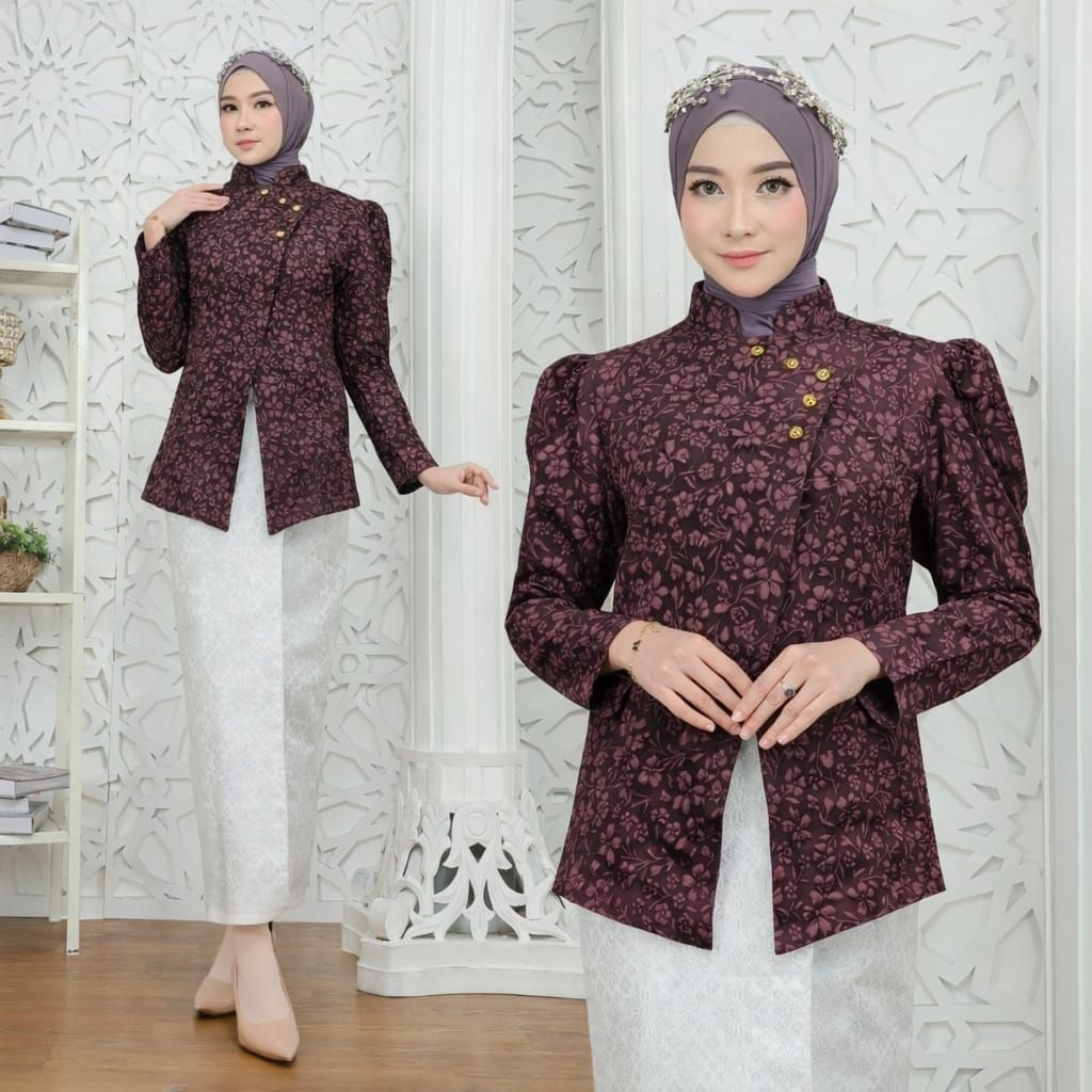 ( FREE HIJAB  ) COD BY AZNAH FASHION SETELAN KEBAYA KAEYLA JANGGAN FUKURO JAGUARD VIRAL 2025 // SETE