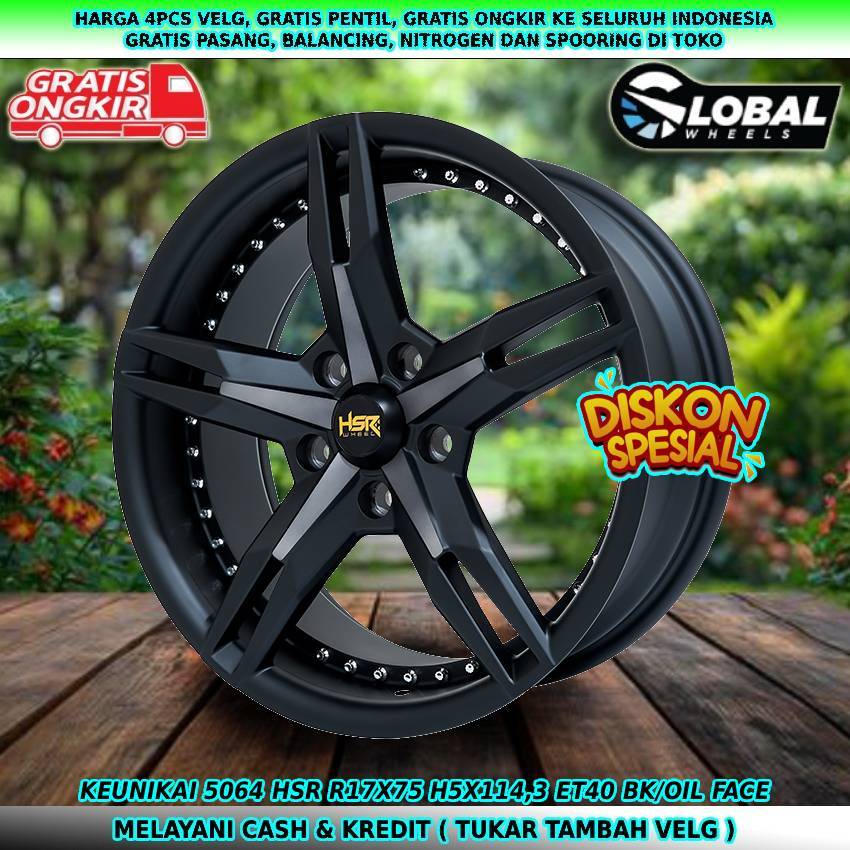Velg R17 cocok untuk mobil Rush| Supra| Camry| CHR| Ertiga| Grandmax| dll velg hsr keunikai R17