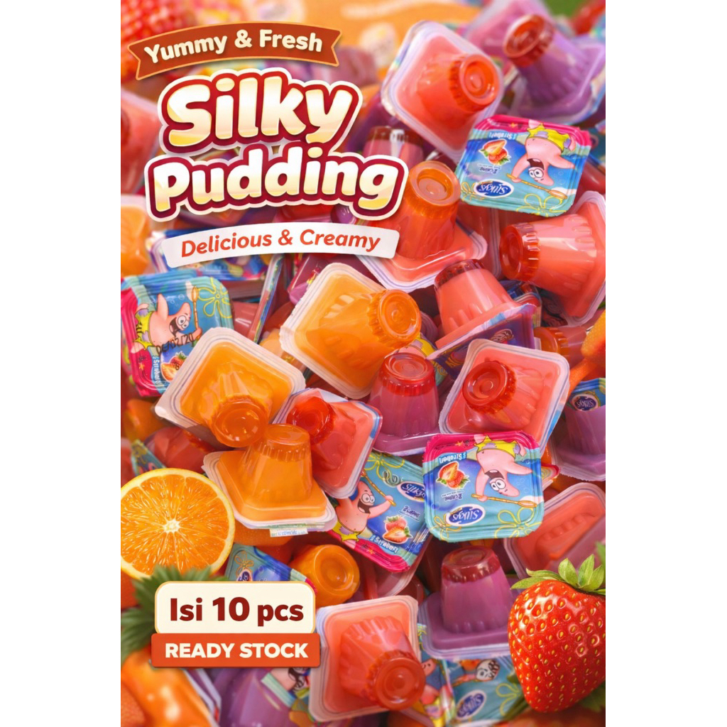 Silky Pudding isi 10 / Silky Puding 2 Layer / Silky Pudding Enak / Jajanan Anak / Snack Lebaran / Ha