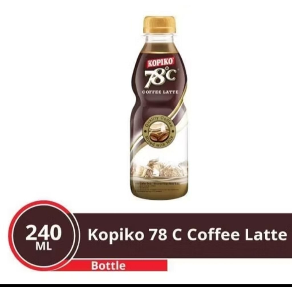 KOPIKO 78c caffe latte 240 ml isi 1dus 12 botol