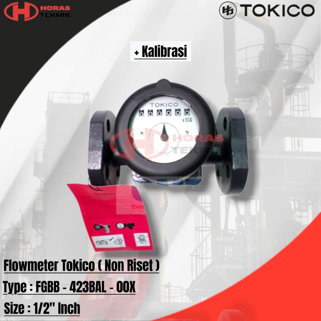 Flowmeter Tokico Type FGBB-423BAL-00X Ukuran 1/2 Inch | Meteran Solar Analog DN15MM Koneksi Flange (