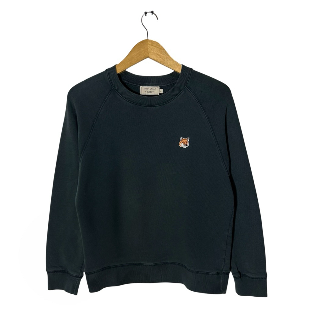 Maison Kitsune Fox Logo Sweatshirts British Green Original