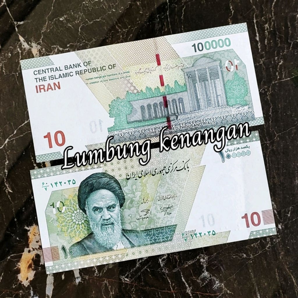 uang asing Iran 100.000 Rials