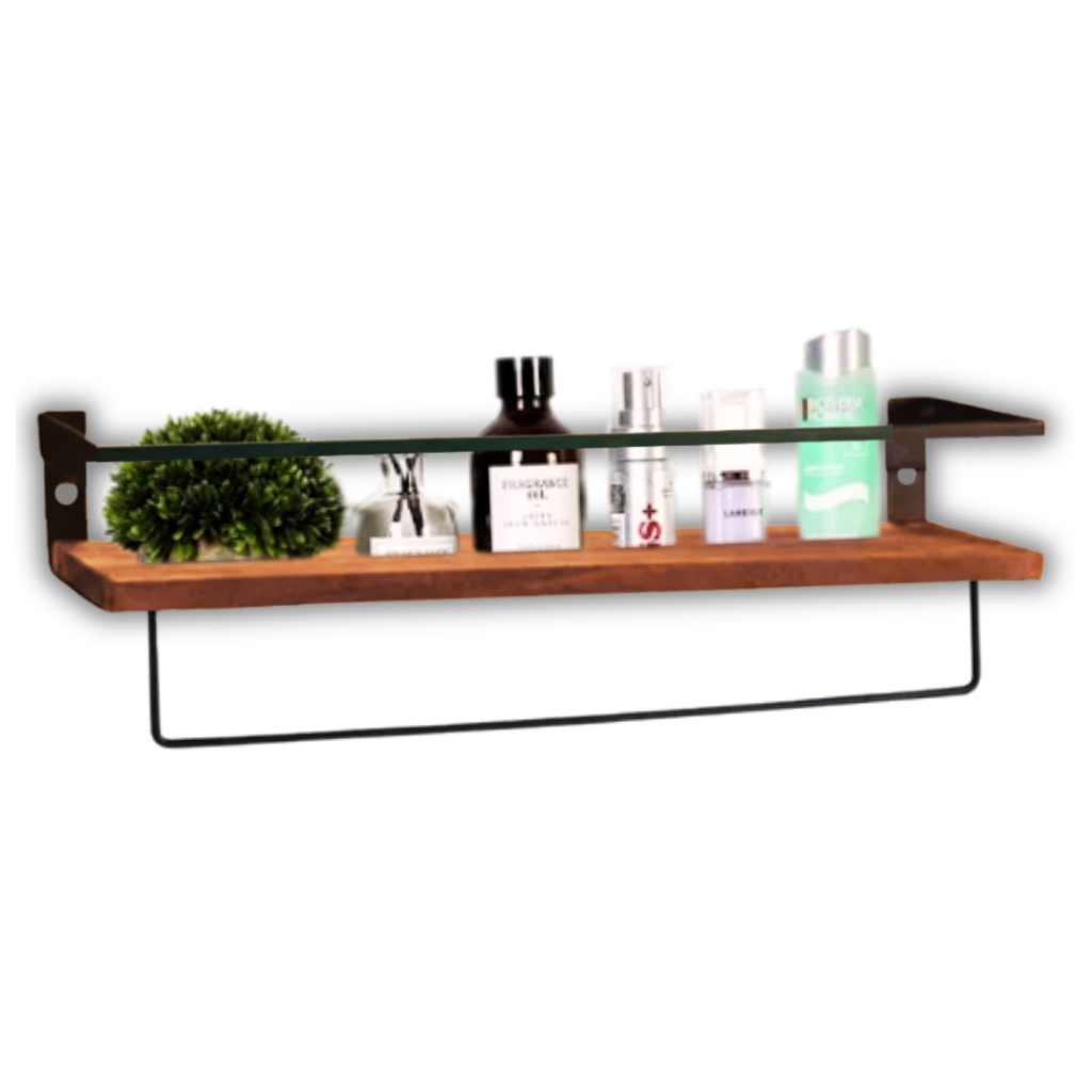 Rak dinding dapur laundry room besi kayu minimalis