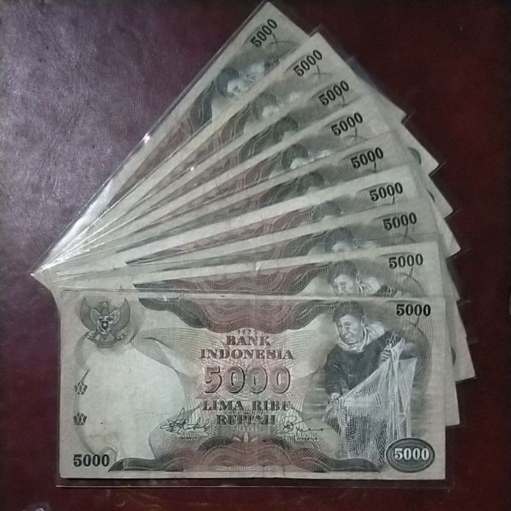 Langka uang 5000 penjala ikan 1975