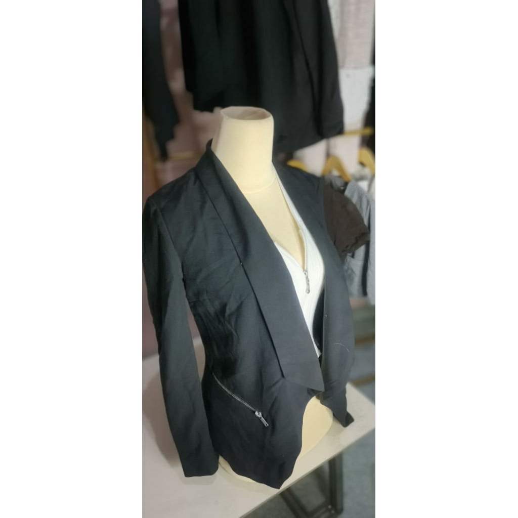 Blazer Wanita Hitam Korea Style – Outer Formal Casual Stylish