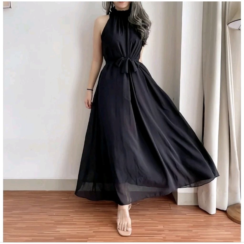 [ ADA JUMBO ] DRESS HALTER WEDDING / DRESS PESTA / DRESS PARTY / DRESS BRIDESMAID / DRESS KONDANGAN