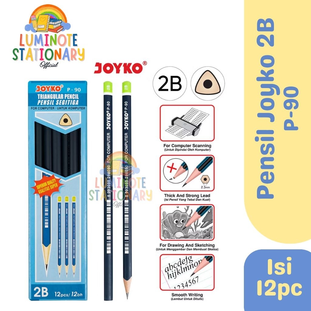 LUMINOTE STATIONERY || (1 BOX) Pensil 2B Joyko P-90//Pensil Joyko 2B P-90//Pensil 2B Joyko P-90//Pen