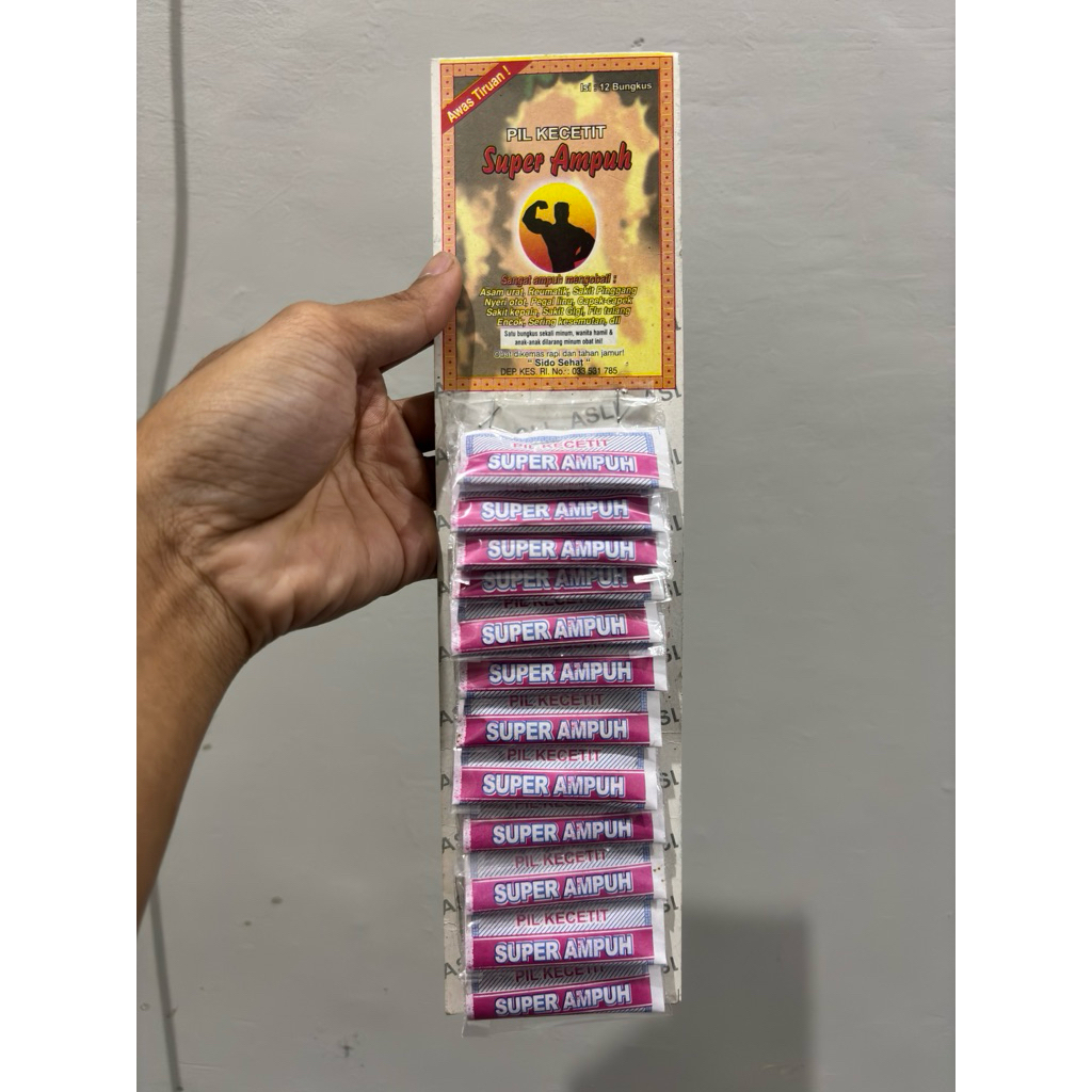 Herbal Tradisional Pil Kecetit Super Ampuh Kemasan Baru isi 12 Sachet Original Produk