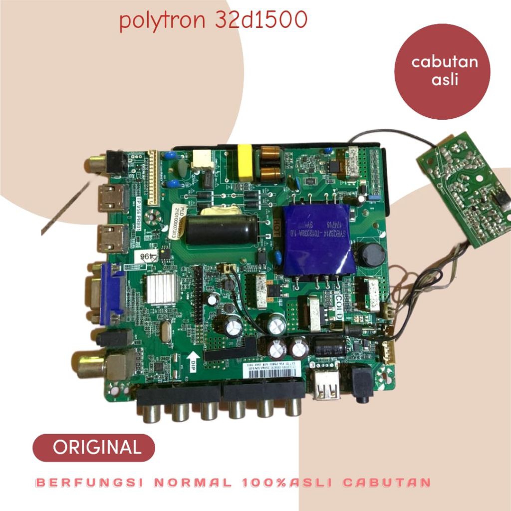 mb mainboard motherboard tv led polytron 32d15001 original
