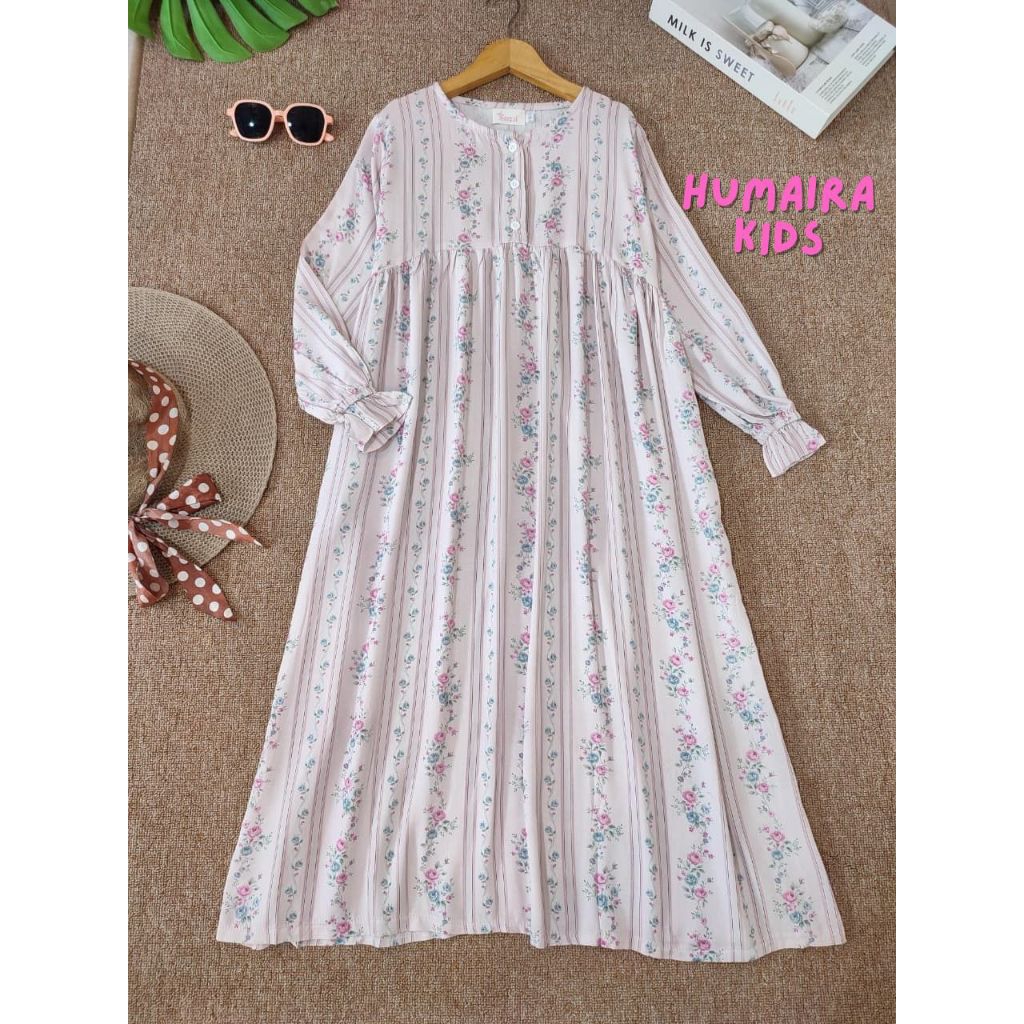 Gamis anak humaira kids rayon daily