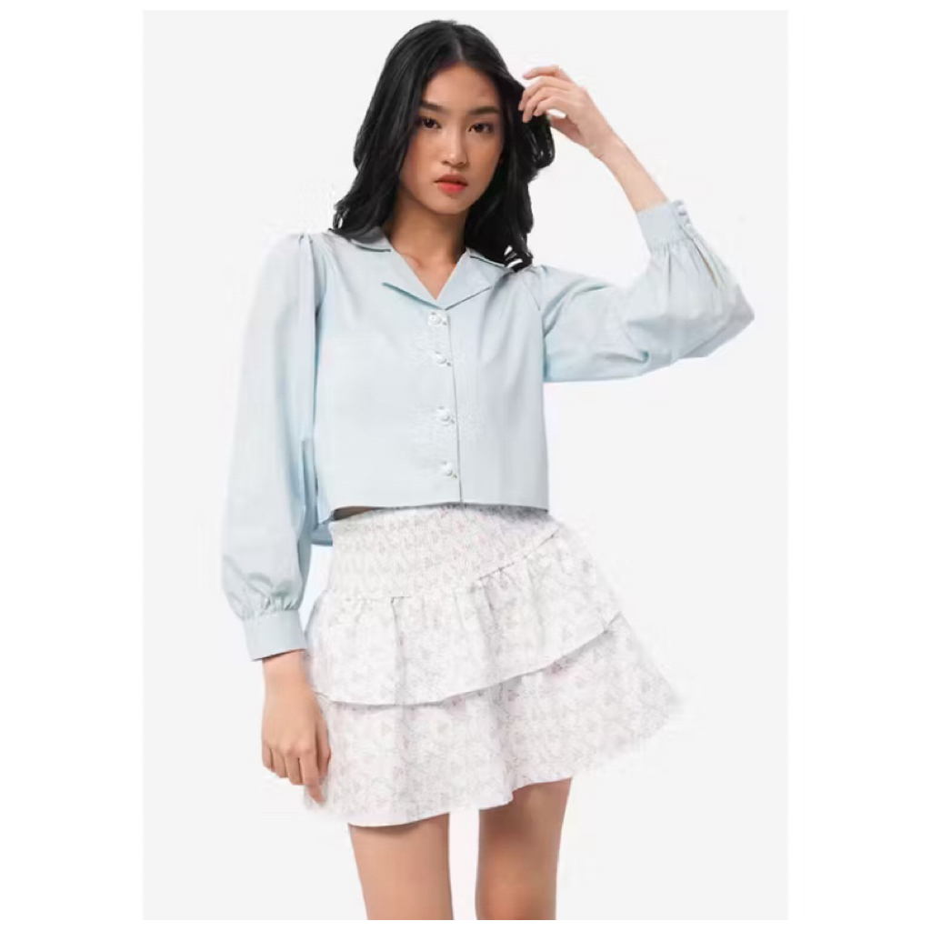 colorbox - blouse crop floral size M